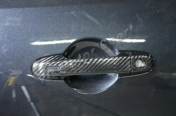 Auto-Zubehör Trockene Kohlefaser JDM Außentürgriffabdeckung mit Schlüsselloch 4-teilig Passend für GT86 FT86 ZN6 FR-S BRZ Türgriffabdeckung