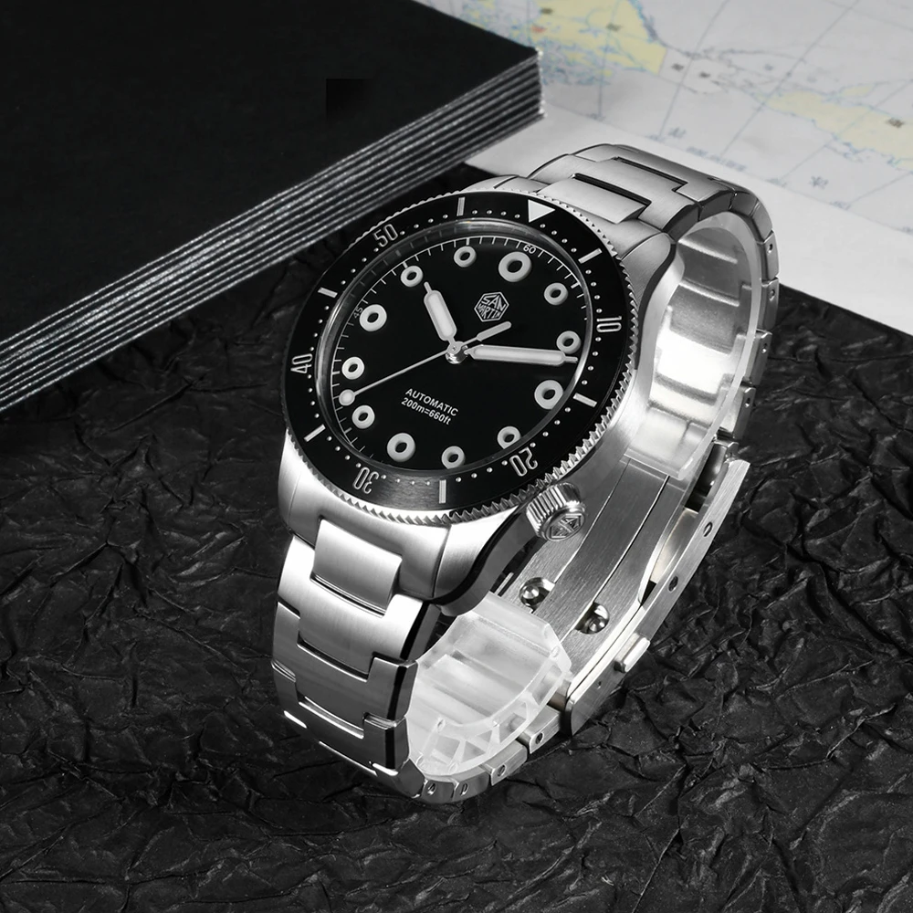 San Martin 39.5mm Men Diver Watch YN55 Automatic Mechanical Original Design Watches Sapphire Waterproof 200M Luminous SN0142
