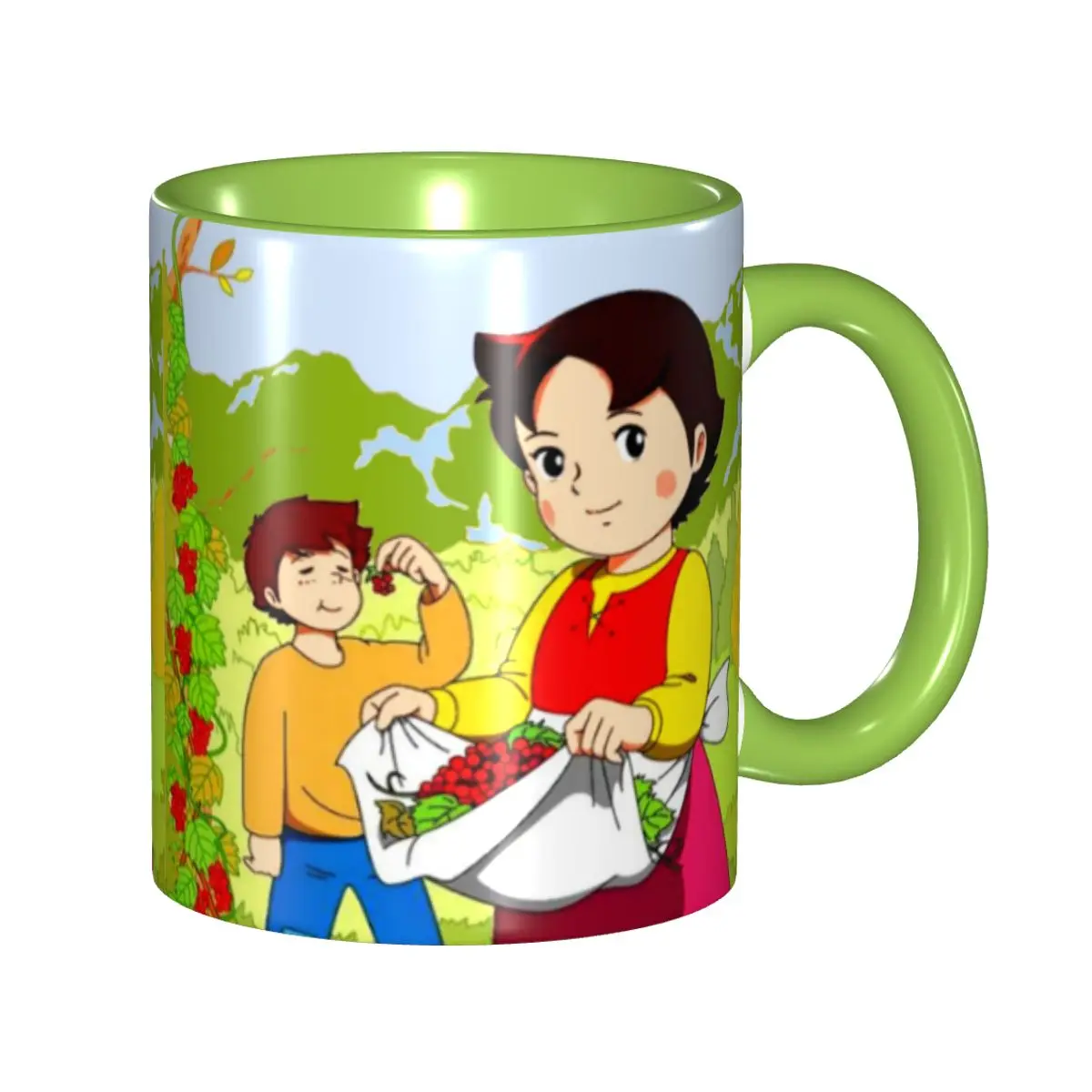 

Alpine Picking With Heidi And Peter Coffee Mug DIY Custom Cartoon Movie Ceramic Mug Creative Present