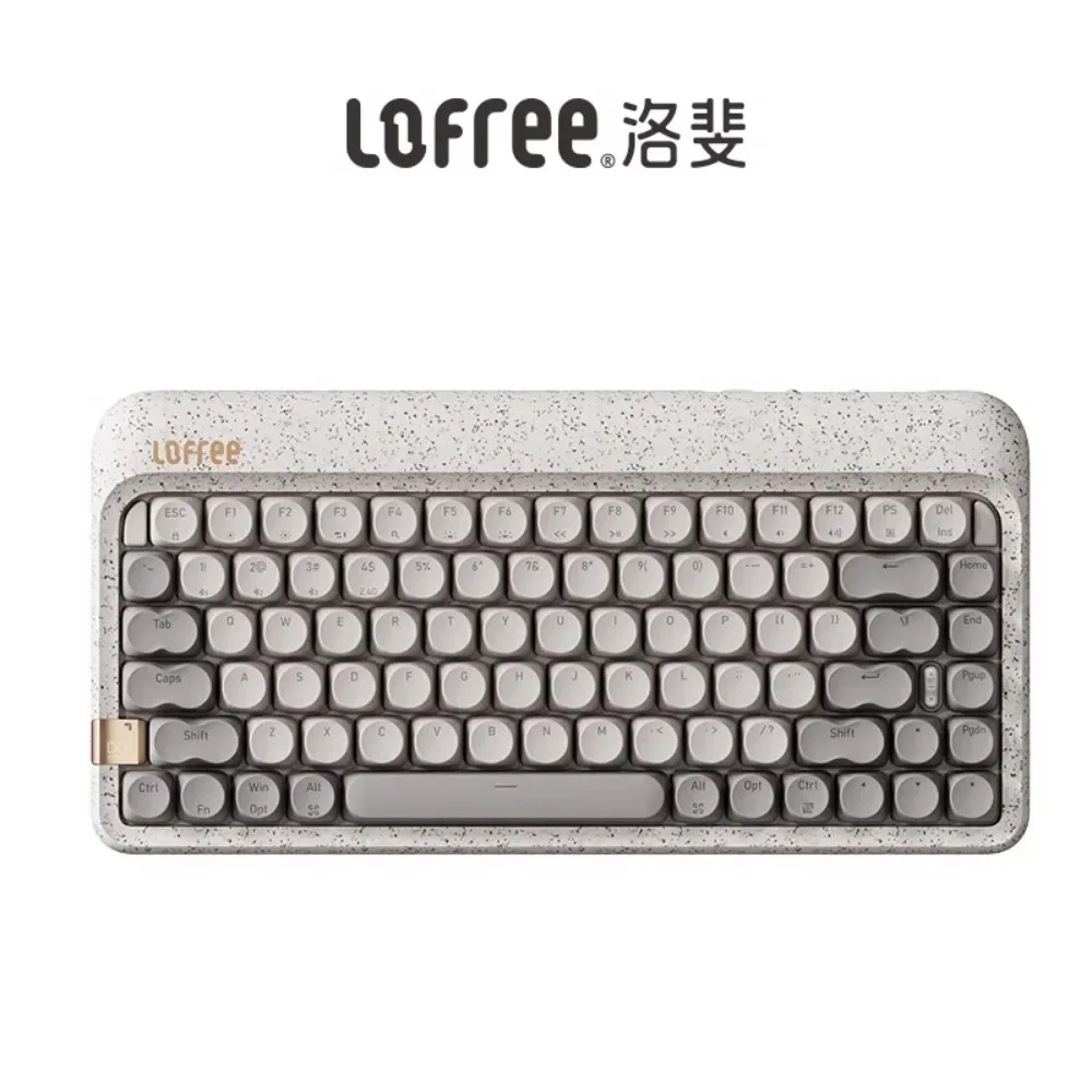 Механическая клавиатура Lofree Terrazzo, подарок для девочек, беспроводная Bluetooth-ручка, официальный бизнес, 84 клавиши, красивая горячая вилка