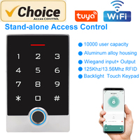 Tuya WiFi Smart Access System & Biometric Fingerprint & NFC/RFID All-in-One Metal Keypad Controller for Standalone Door Security
