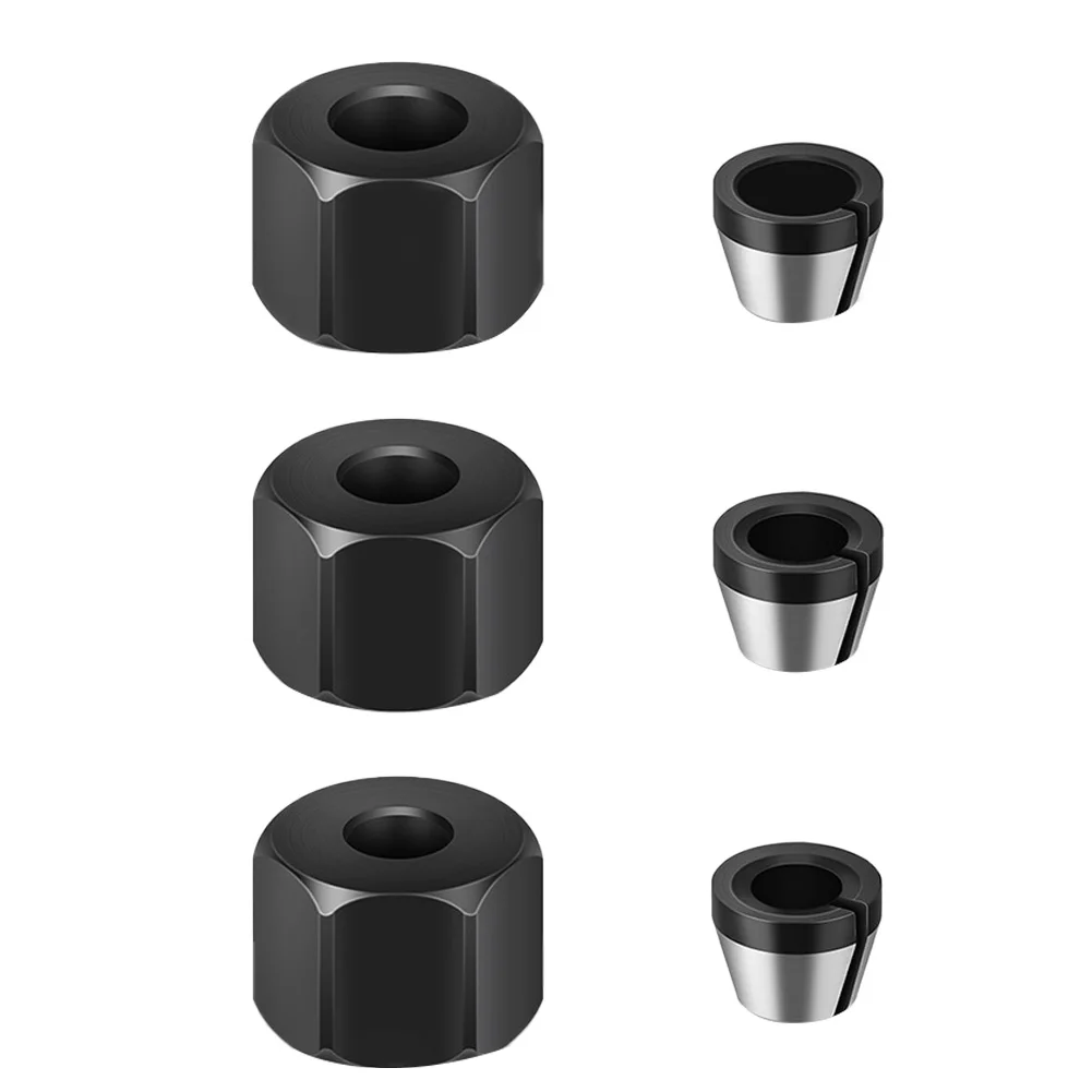 Chuck Router Bit Trimmer Collet Mounting Nut Power Tools For Wood Router Engraving Trimming Machine For Engraving Machine