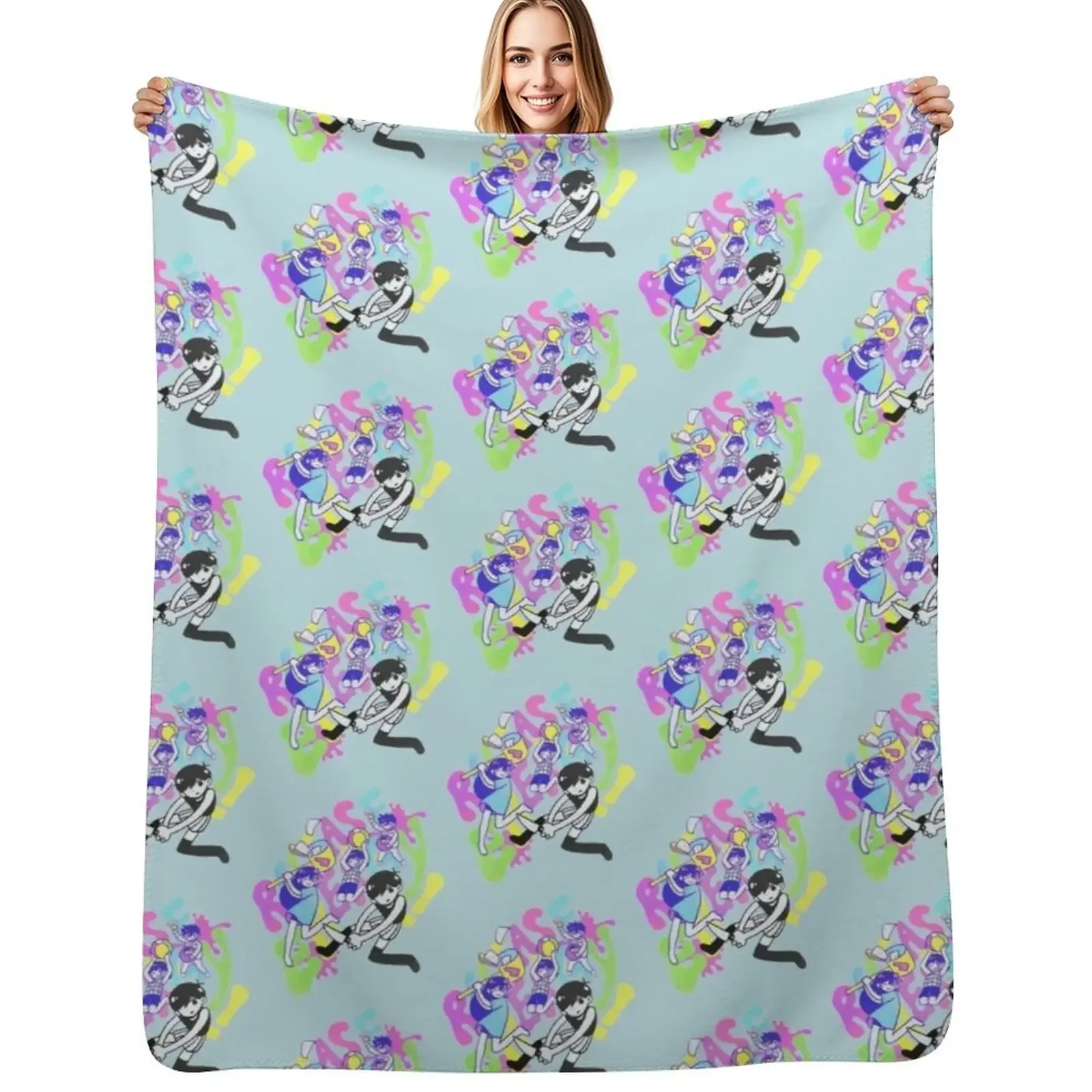 

omori omocat Throw Blanket Summer Beddings Luxury Designer Plaid on the sofa Blanket