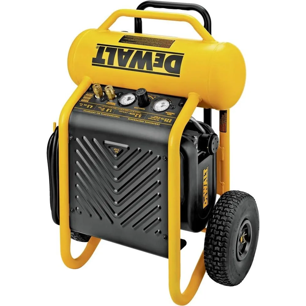 เครื่องอัดอากาศแบบพกพา ความดันสูงสุด 225 PSI พร้อมล้อ ความจุ 4.5 แกลลอน