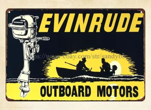 wall prints online EVINRUDE OUTBOARD MOTORS ADVERTISING SIGN metal tin sign