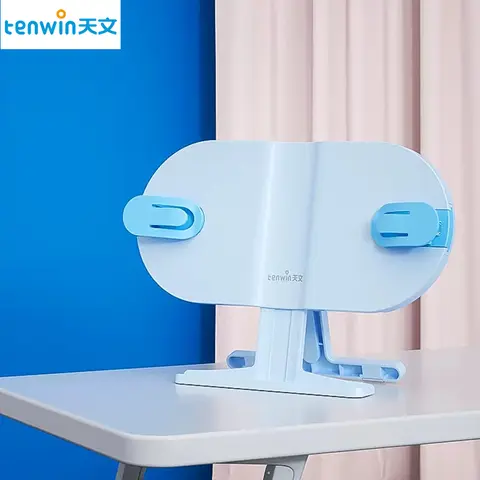 Tenwin 플라스틱 프레임 독서 책장 브래킷, 책 독서 북엔드 태블릿 PC 지원, 음악 스탠드, 나무 테이블 그리기 이젤 Stati