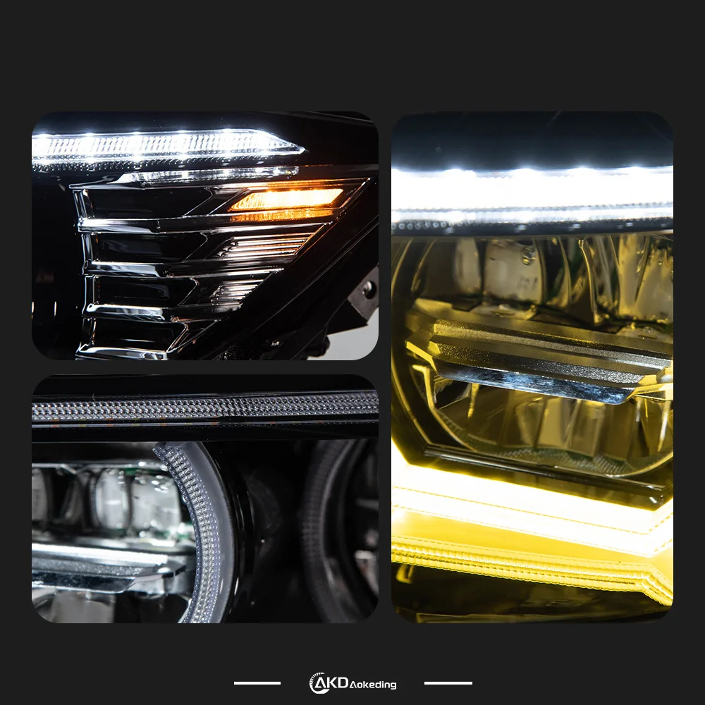 AKD Head Lamp for BMW E90 LED Headlight 2005-2012 Headlights 320i 325i 318i DRL Turn Signal High Beam Angel Eye Projector Lens