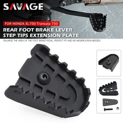 Transalp 750 Rear Foot Brake Lever Step Tips Extension Plate For HONDA XL750 2023-2025 Motorcycle Enlarge Pedal Pad Extender XL