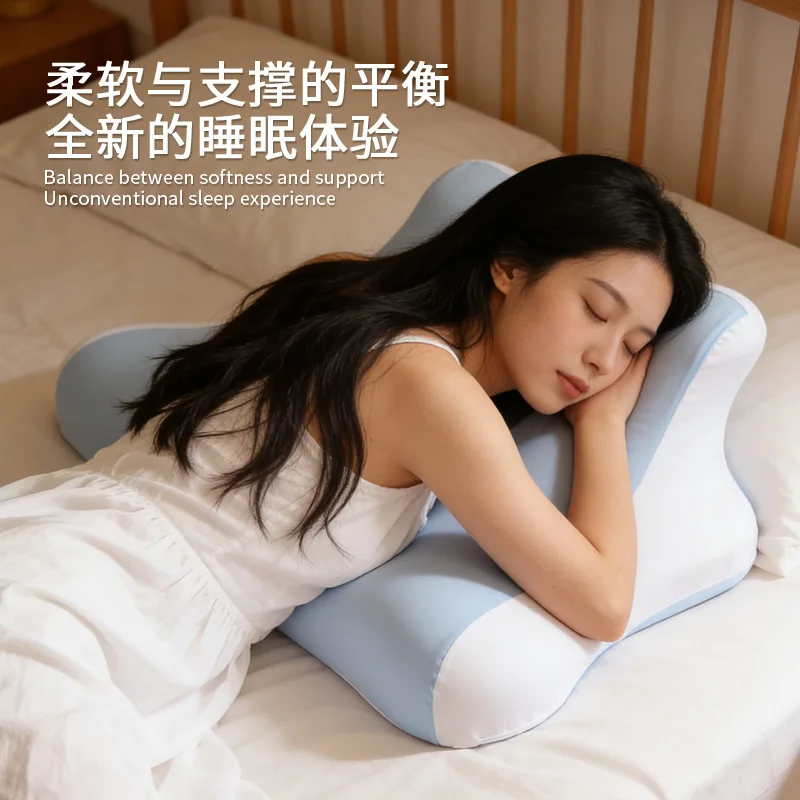 Memory Foam Nap Pillow with Washable Ice Silk Cover, Ergonomic Multi Use Cushion for Bed, Office Chair and Lumbar Support, 61 x