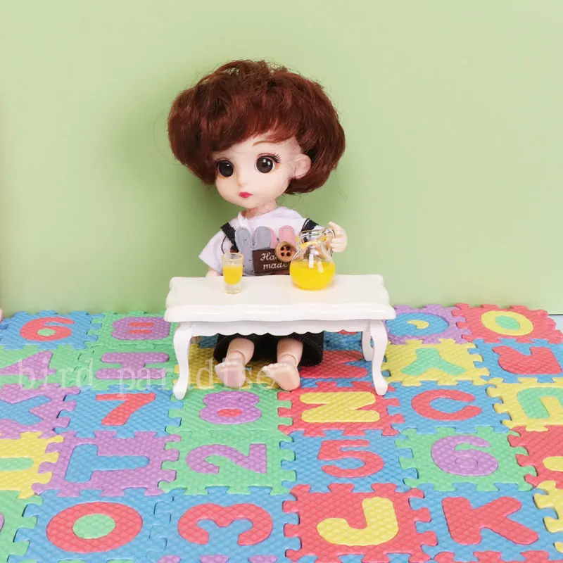 36pcs/Set Miniuature Dollhouse Furniture Decor Mini Floor Mat Model Toys For Barbie Blyth Bjd Ob11 1/6 1/12 Dolls Accessories