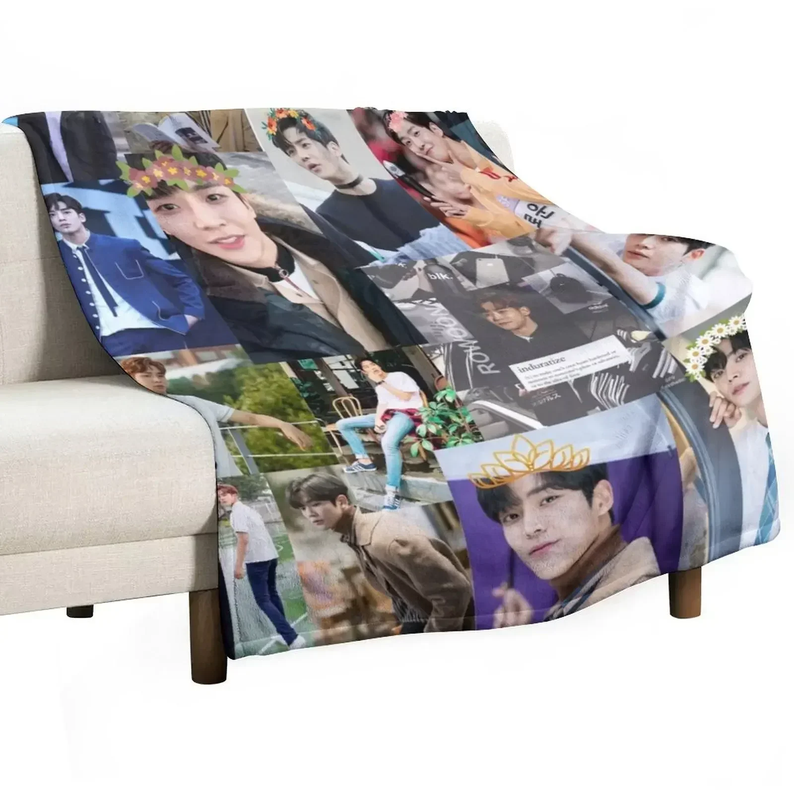 Rowoon Beautiful Collage Throw Blanket Tourist decorative christmas decoration Blankets