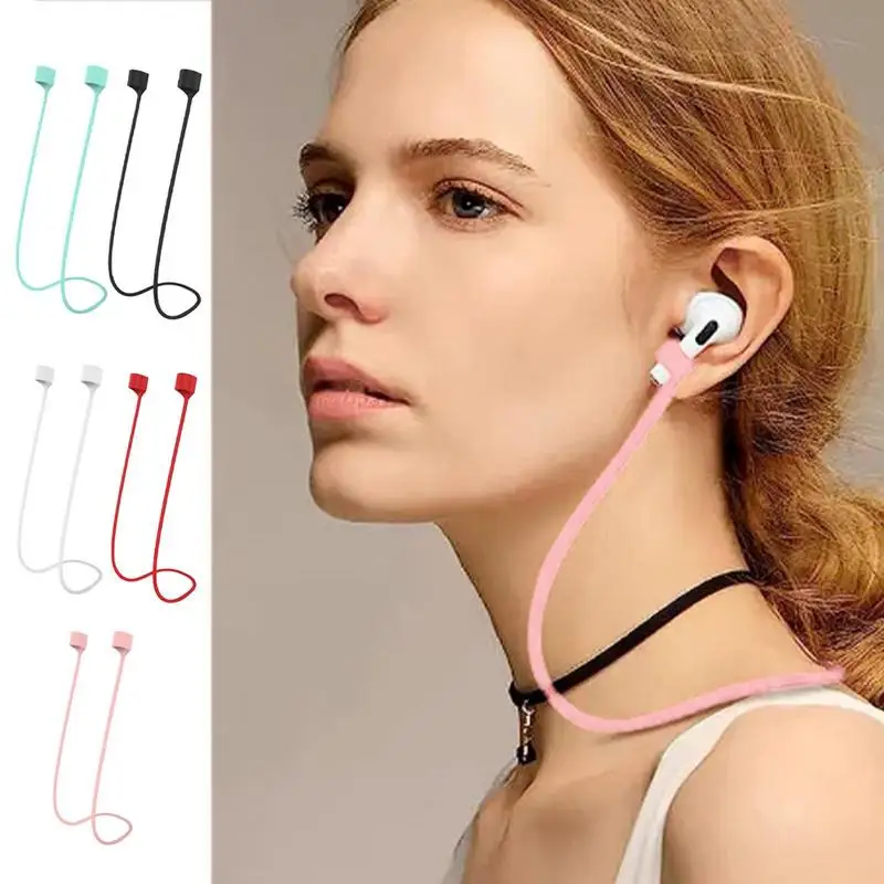 Earphone Strap For Airpods Magnetic Anti-Lost Holder Cord Silicone Neck Strap for Wireless Earphone Headphone Accessories