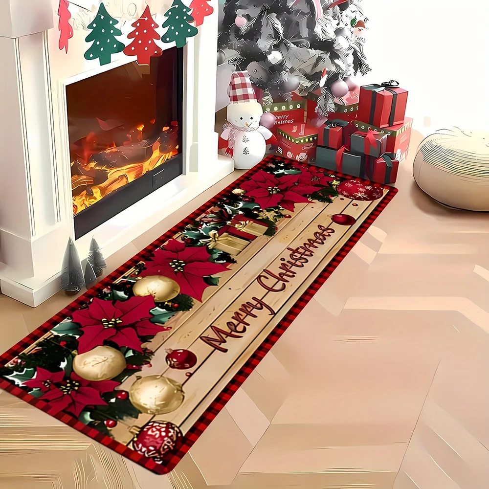 Festive Christmas Kitchen Rugs: Merry Decor for Your Home Felt floor mats Christmas and New Year home decoration