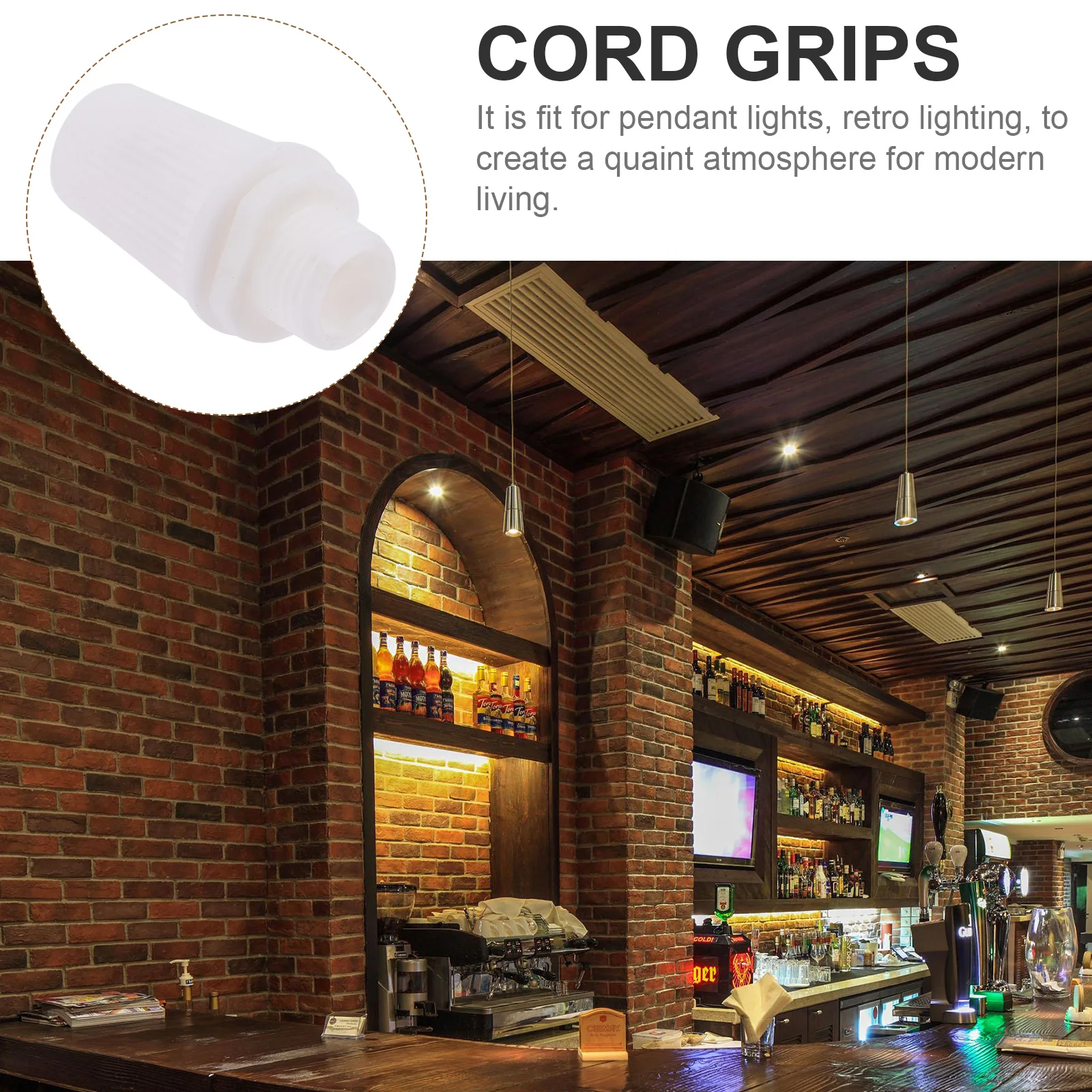 

40Pcs Plastic Cable Gland Light Cable Grip DIY Strain Relief Connector for Pendant Lights Retro Lighting Cord Grips