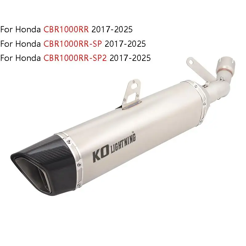 

Slip On For Honda CBR1000RR CBR1000RR-SP/SP2 2017-2025 Motorcycle Exhaust System Muffler Tail Tip Link Pipe Carbon Fiber Escape
