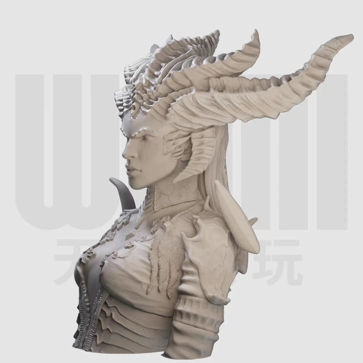 1/10 Lilith bust resin white model GK figure model