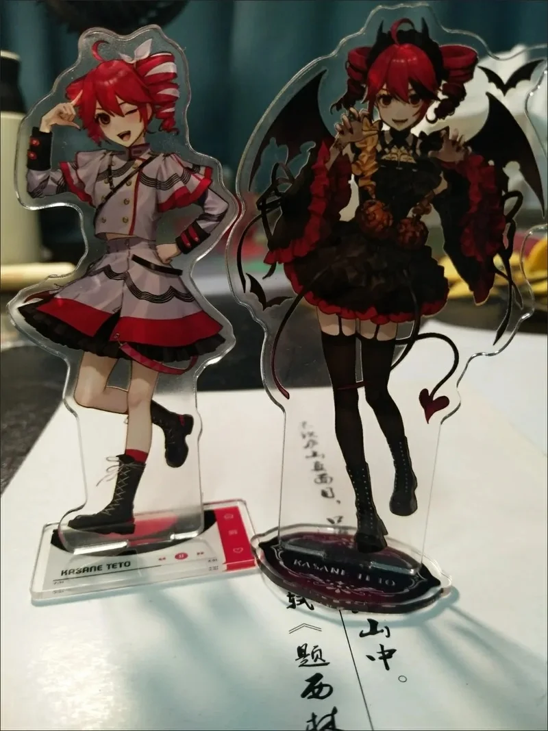 10cm Girl Kasane Teto Acrylic Standee Desktop Room Ornament Fans Birthday Gift Anime Peripherals Mini Exquisite Creative Unique view 6