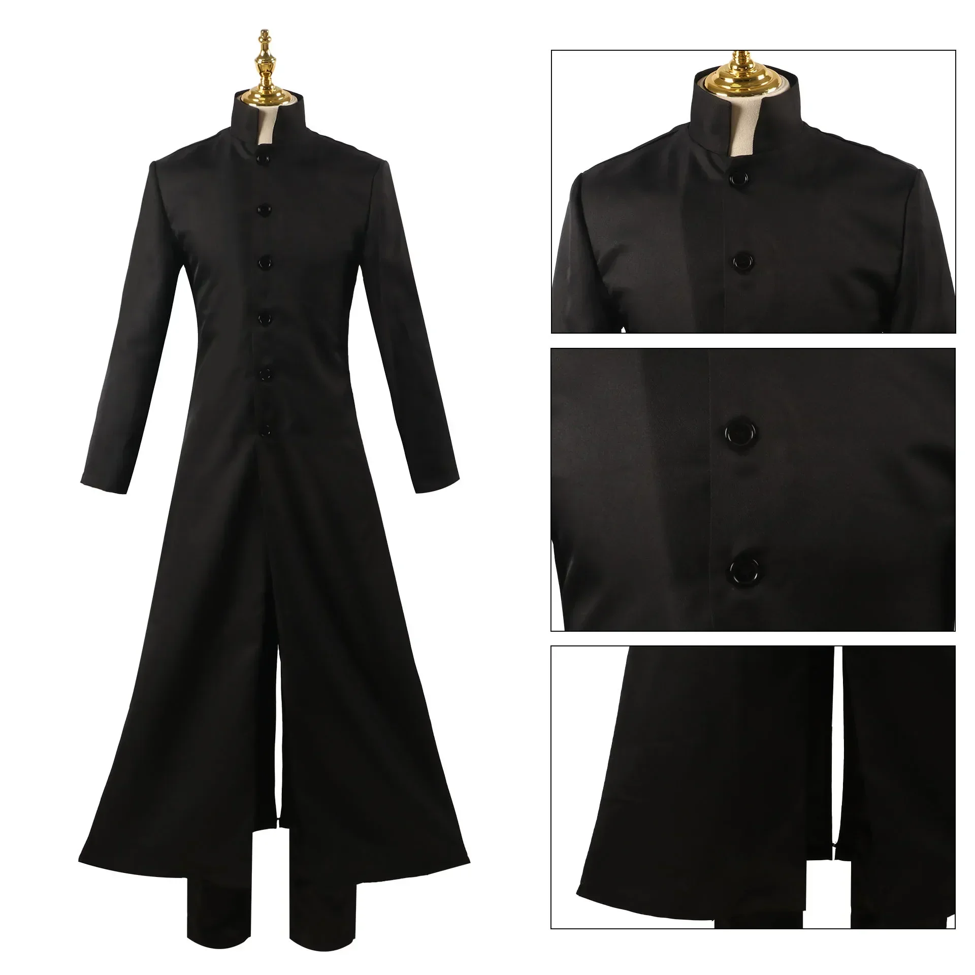 

2026 Cosplay Costume pour hommes et femmes, film Neo Tralike, manteau noir, uniforme, adulte, fête d'Halloween