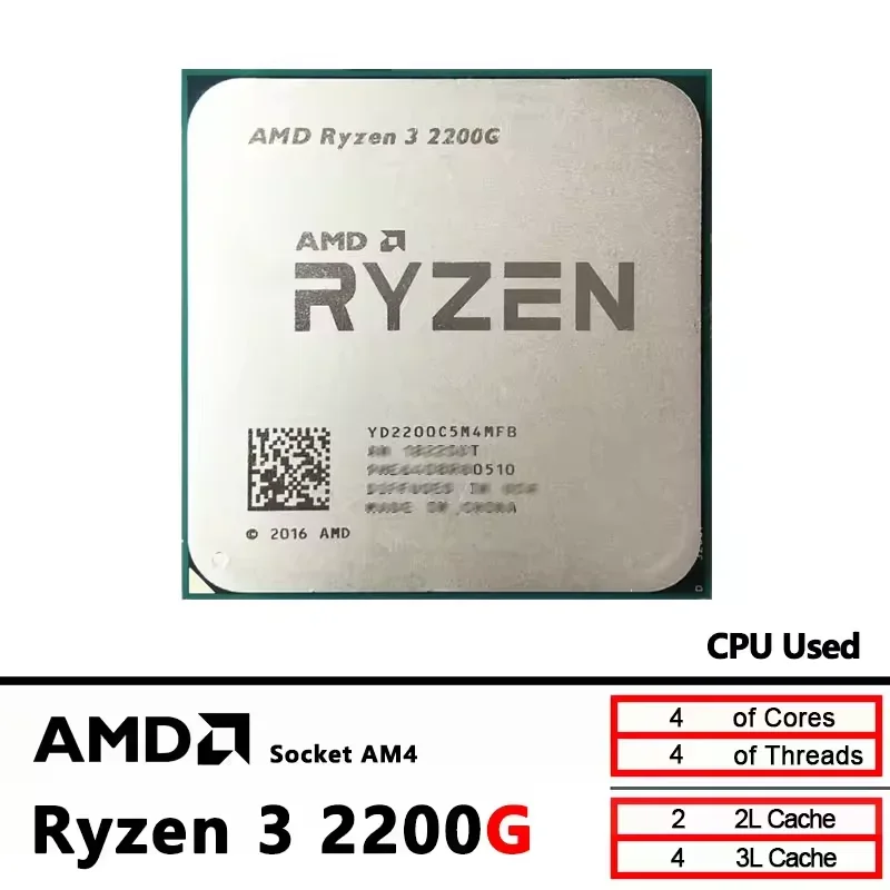 AMD Ryzen 3 2200G Processor with Radeon Vega 8 Graphics 3.5GHz 4-Core 4-Thread LGA AM4 CPU image 5