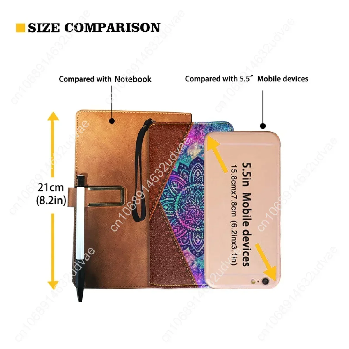 Creative Mandala PU Leather Wallet Long Wristband Ladies Portable Coin Pouch Card Holder Fashion Travel Party Small Clutch Gift