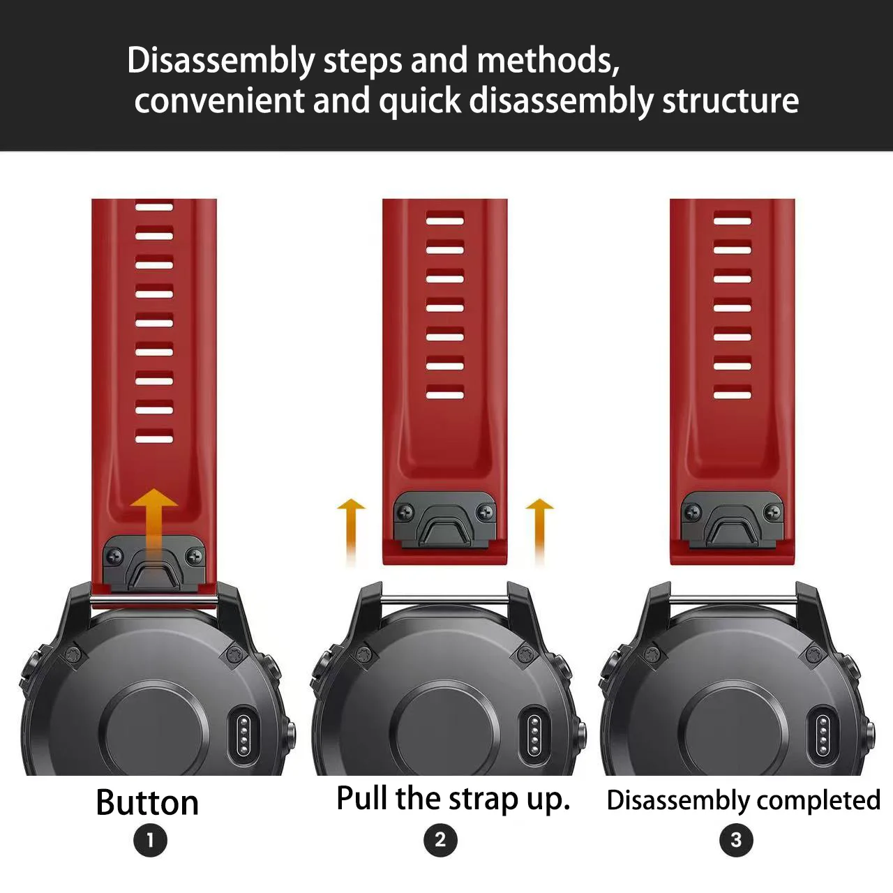シリコーンブレスレット QuickFit スマートウォッチアクセサリー 22/26 ミリメートルガーミン時計 Quatix/フェニックス 8 51/47 ミリメートル本能 2 フィットネスリストバンド