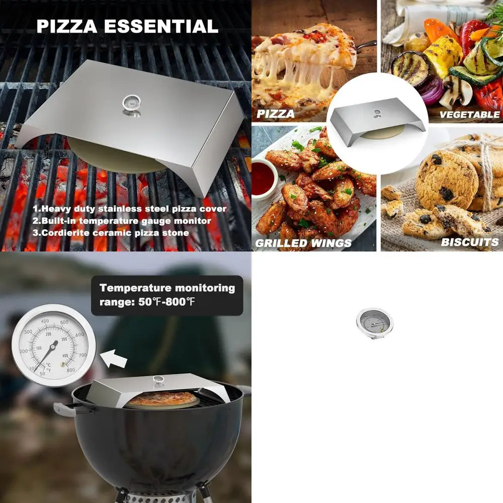 

Комплект печи для пиццы из нержавеющей стали для газовых и гранул, 22x15 дюймов, камень в комплекте, комплект для переоборудования