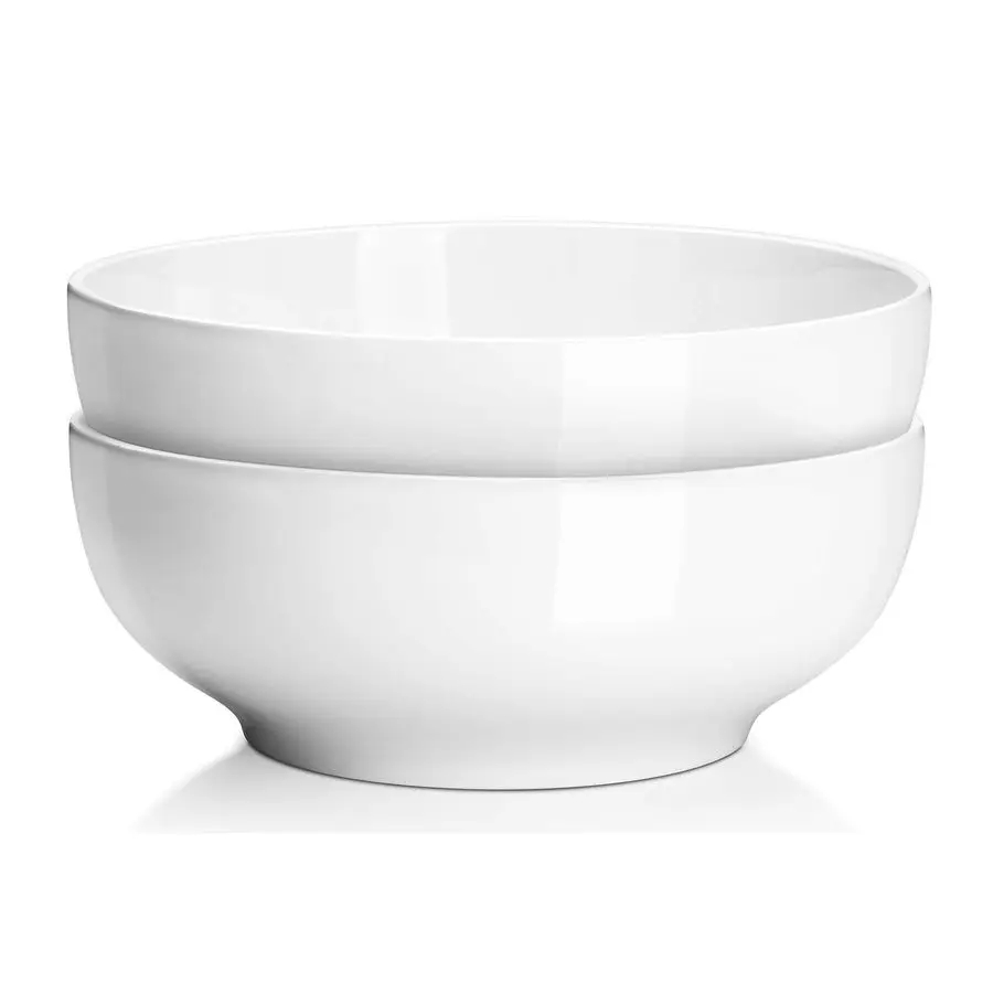 

Serving Bowls, 9.5 Large Salad Bowls for Entertaining, Side Dishes, Pho, Pasta, Centerpiece Bowls for Dinner Parties, Kitchen De