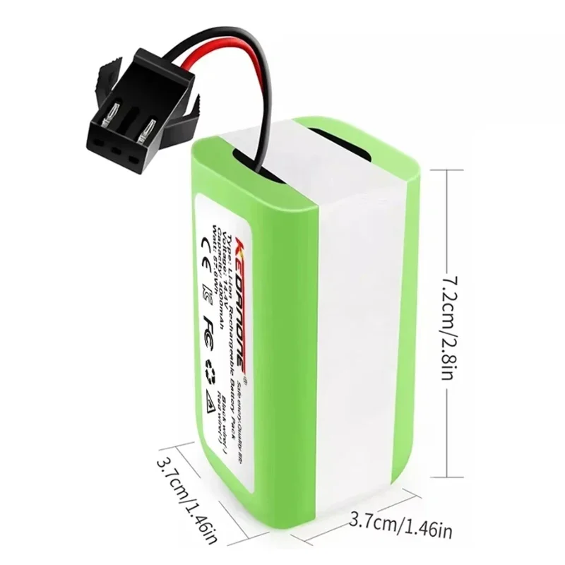 batería conga 1090 990 950 cecotec 14.4V 4.0Ah Li-ion battery for Ecovacs Deebot DN621 601/605 Eufy RoboVac 35C Panda i7 V710