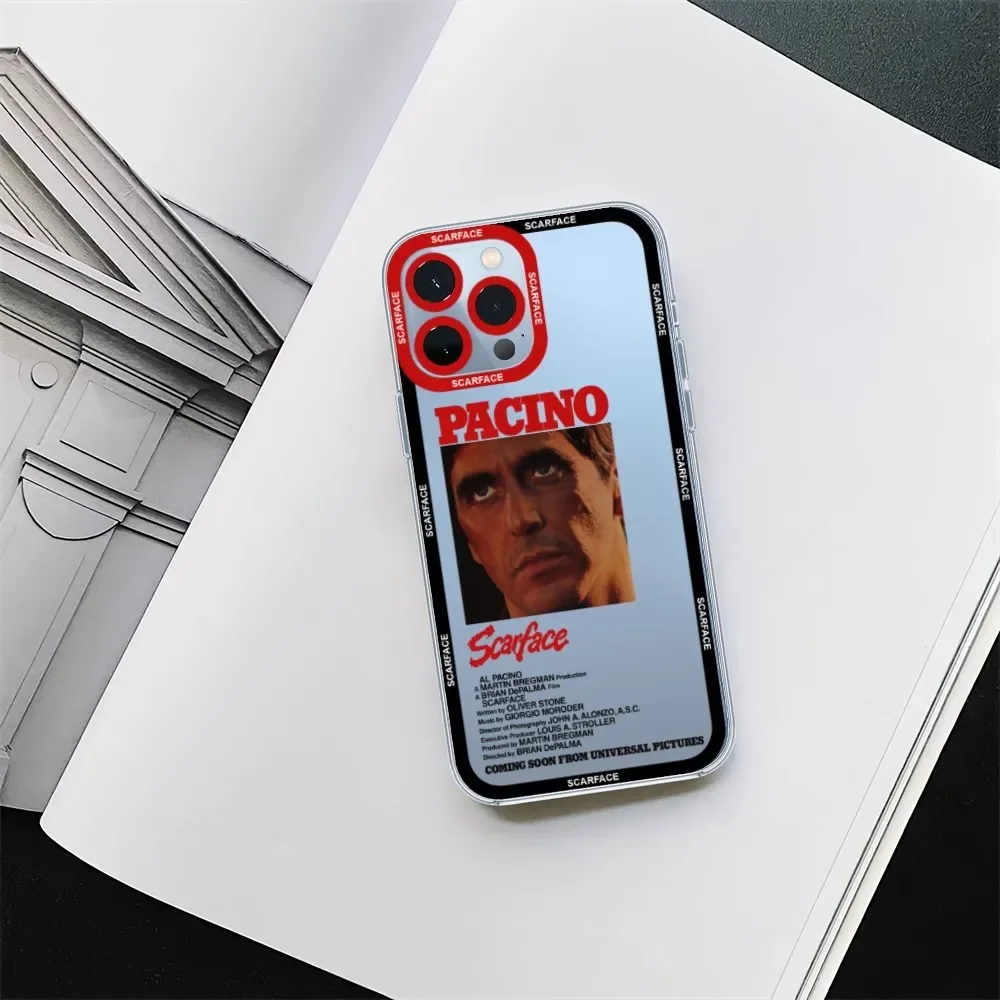 Scarface 1983 film Al Pacino Phone Case For iPhone 11 12 Mini 13 14 Pro Max Transparent Shell