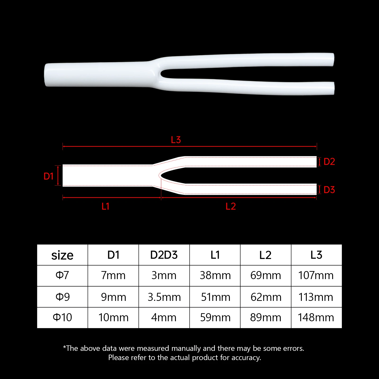 Size 7/9/10/12/15.5mm PVC Y Splitter Pant Boot Wire Boots Y-shaped Sleeve Tube Speaker Audio Cable Wire Cable Pants 1~100P