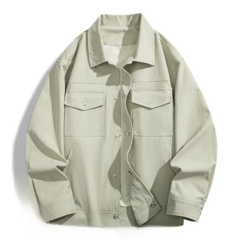 

Новая модная повседневная рабочая куртка в американском ретро-стиле, весенне-осенняя, с отложным воротником, для подростков, в гонконгском стиле, верхняя одежда из полиэфирного волокна