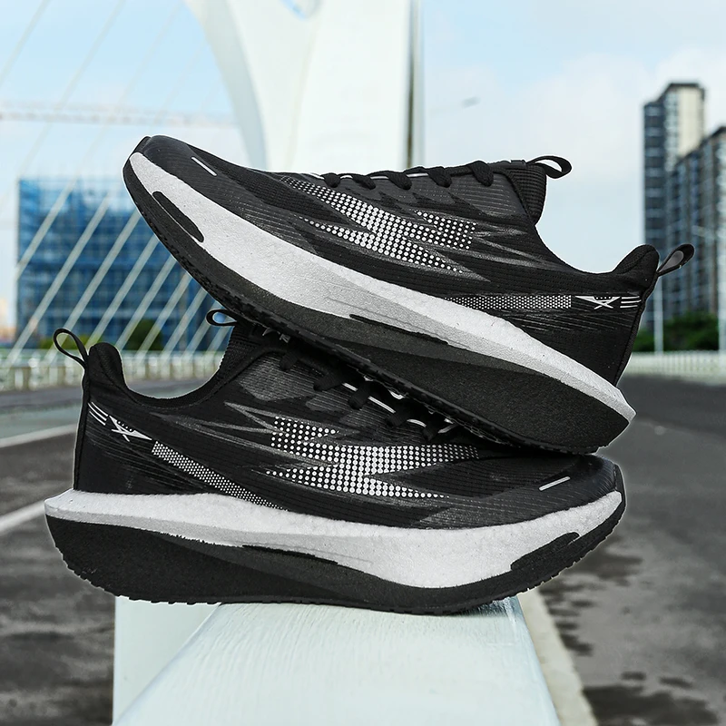 Men Professional Carbon Plate Running Sneakers Non‑Slip Athletic Shoes Marathon Training Jogging Sport Tennis Shoes For Woman