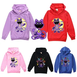 New Autumn Smiling Critters Kids Hoodie Catnap Sweatshirt Children Girls Boys Autumn Print Long Sleeve Kids Hooded Pullover Tops