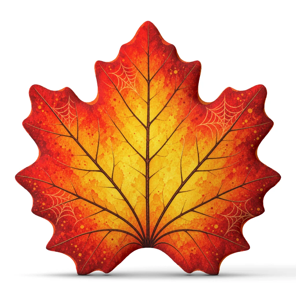 Orange Red Gradient Maple Leaf Shaped Pillow Cushion Irregular Stuffed Throw Pillows for Sofa Home Decoration Gift