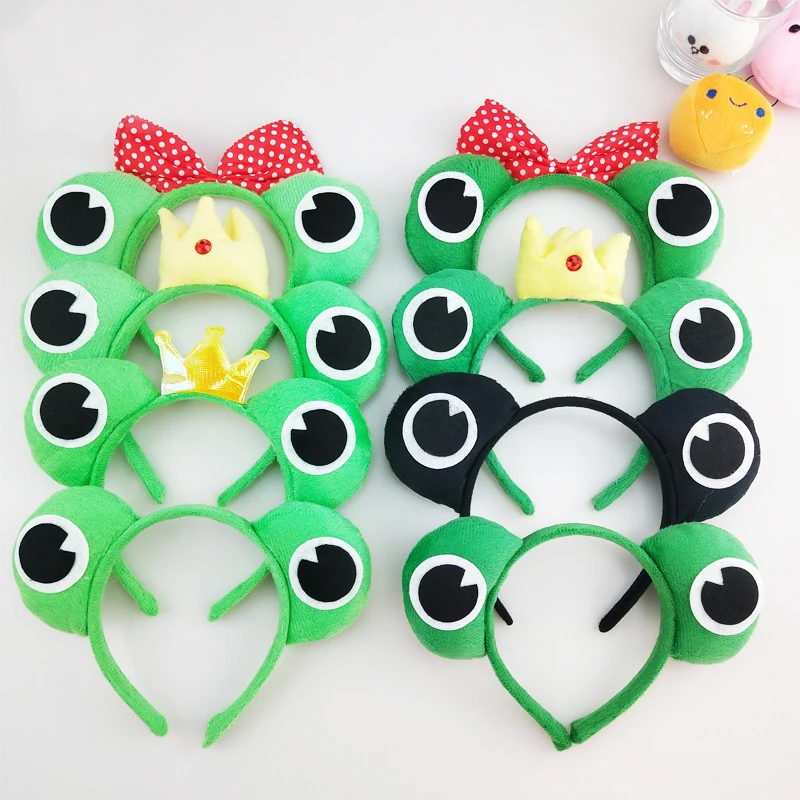 

Kids Cute Cartoon Frog Prince Princess Headband Carnival Cosplay Party Decorated Fairy Tale Melodrama Props