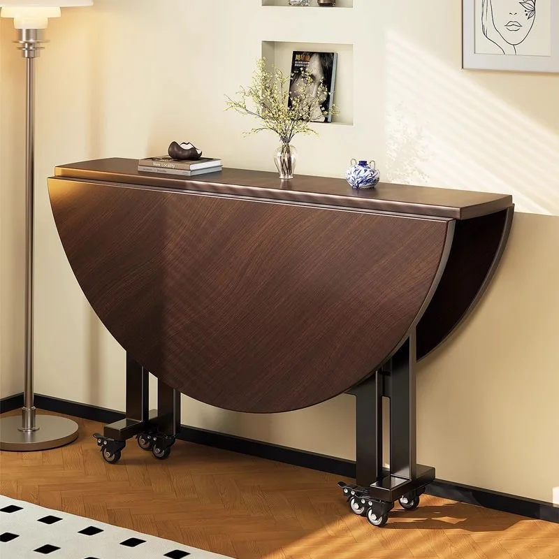 100/120cm round Dining Table for Home Living Room Portable Foldable And Storage Table for Kitchen And Restaurant