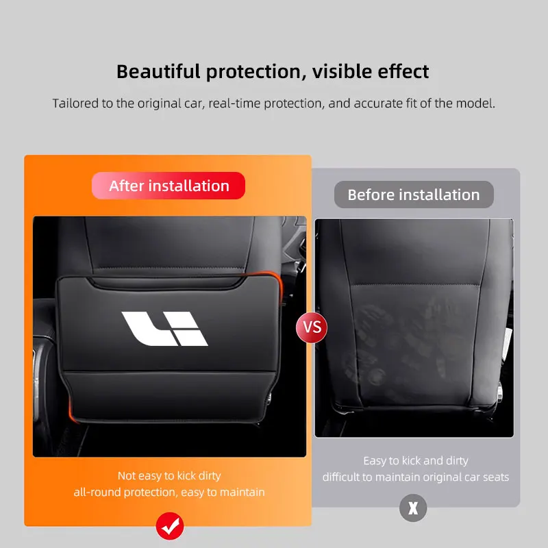مقعد السيارة الخلفي مكافحة ركلة غطاء الوسادة مكافحة القذرة حامي حصيرة اكسسوارات السيارات لرائدة مثالية LiXiang L9 L8 L7 L6 i8 واحد ميجا