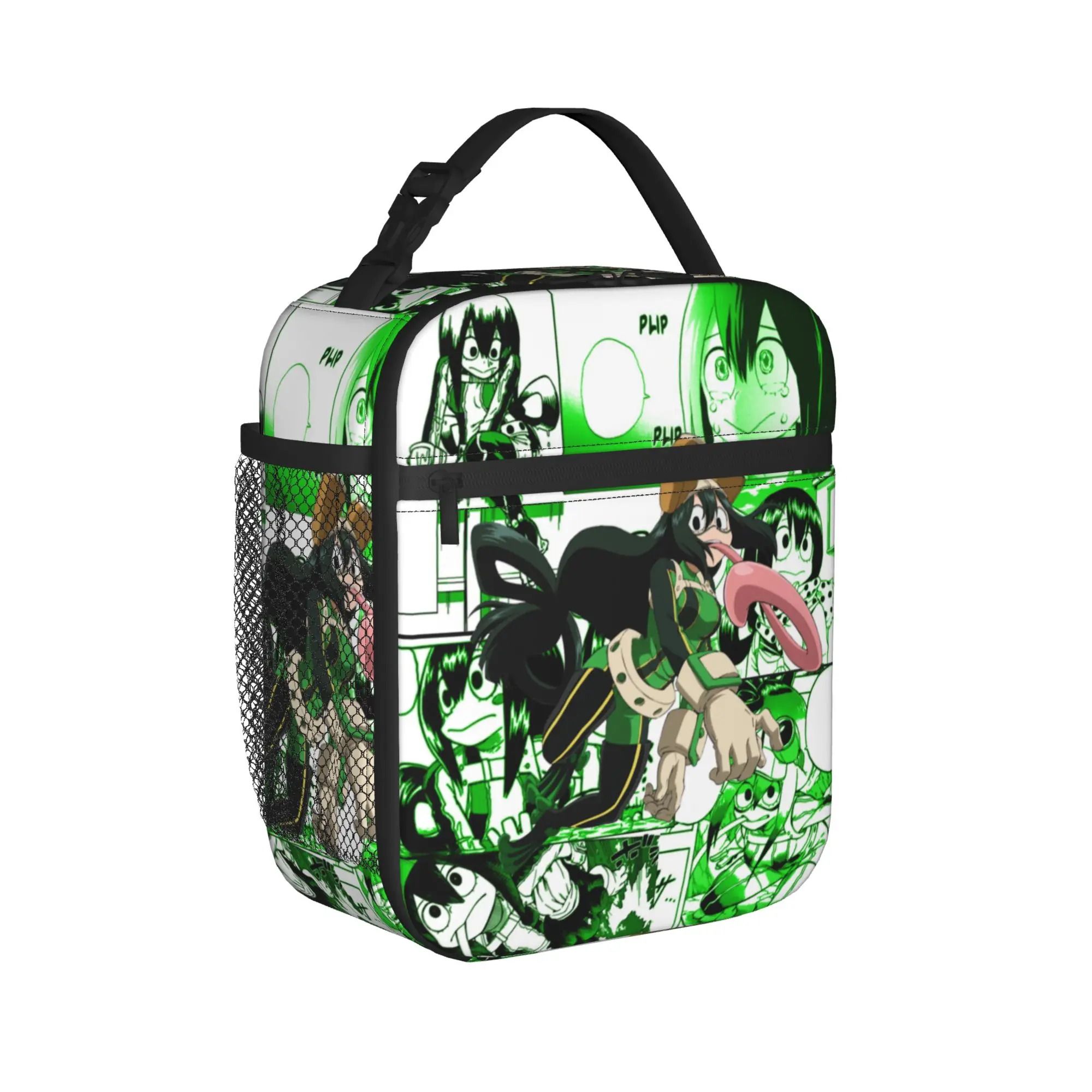 Tsuyu Asui Manga Insulated Lunch Bag Large MHA  Meal Container Cooler Bag Tote Lunch Box School  Picnic Food Storage Bags