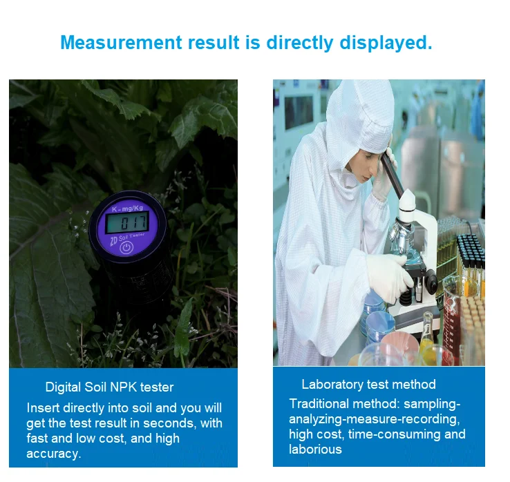 Портативный высокоскоростной датчик плодовитости почвы NPK 3 в 1