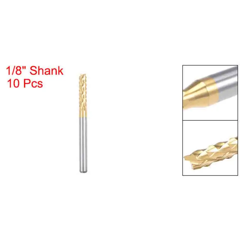 

12mm 0.47 Inch CNC Router Bits Carbide Engraving Drill Bits Router Various Material Applications 1 8 Inch Shank