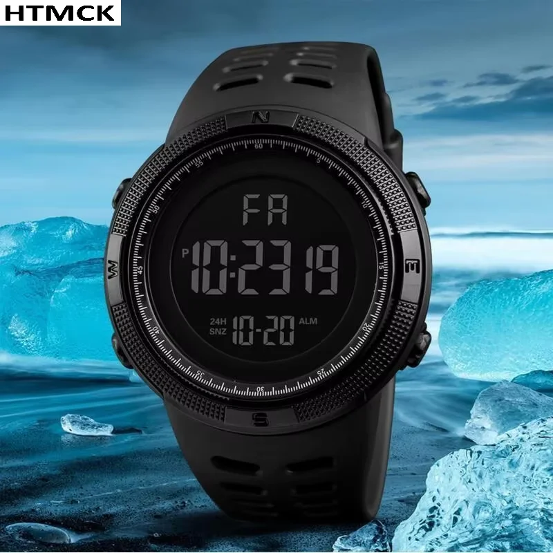 Bite Alarm Fishing - Orologio sportivo digitale da uomo, impermeabile,
