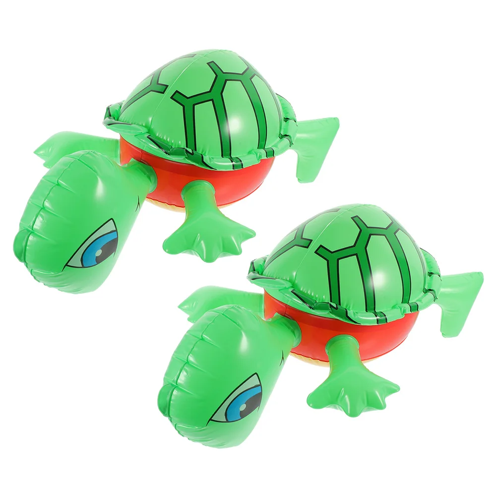 Ballons tortue gonflables en PVC, 2 pièces, jouets de couleur vive, accessoires de fête d'été, piscine, plage, plein air pour enfant