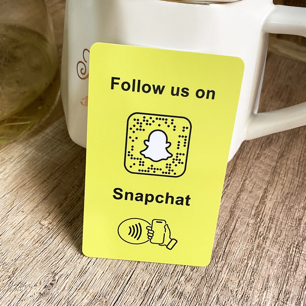 Snapchat NFC Cards Instagram Facebook WhatsApp Youtube NFC Tap  Card Google Reviews Card Pop Up NFC Card