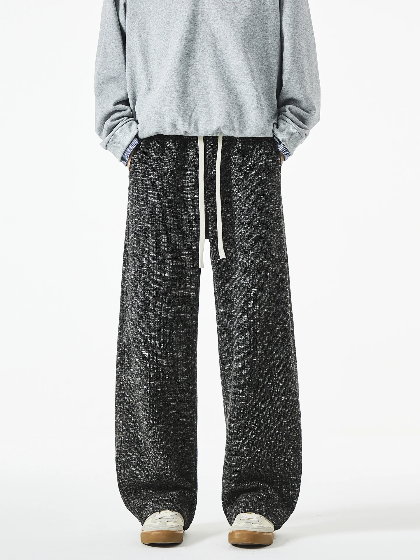 

Брюки BOYUE осенне-зимние вязаные повседневные, унисекс, широкие, свободного кроя, комфортные, мягкие, драпирующиеся, универсальные, для отдыха...