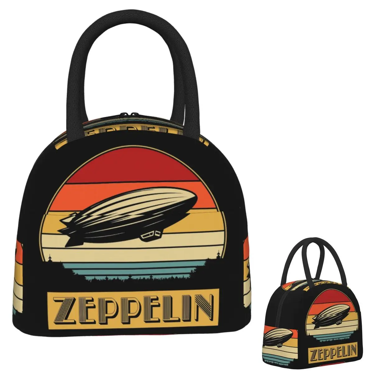 

Led Zepelin Lunch Bags Insulated Bento Box Portable Lunch Tote Resuable Picnic Bags Cooler Bag for Woman Girl School