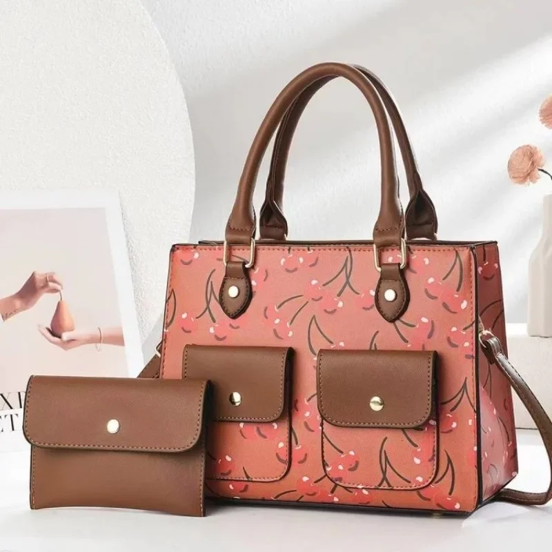 Vintage Classic Leather Satchel Women Handbag Designer Luxury Tote Shoulder Crossbody Purse Diaper Bag