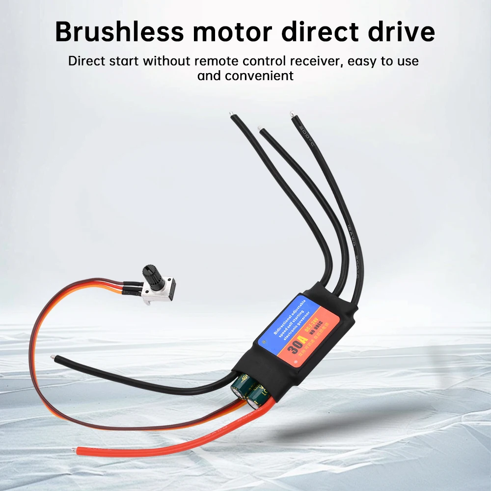30A 60A ESC Brushless Motor Driver Bidirectional Unidirectional Self-starting ESC Forward/Reverse DIY Fan Modification Module