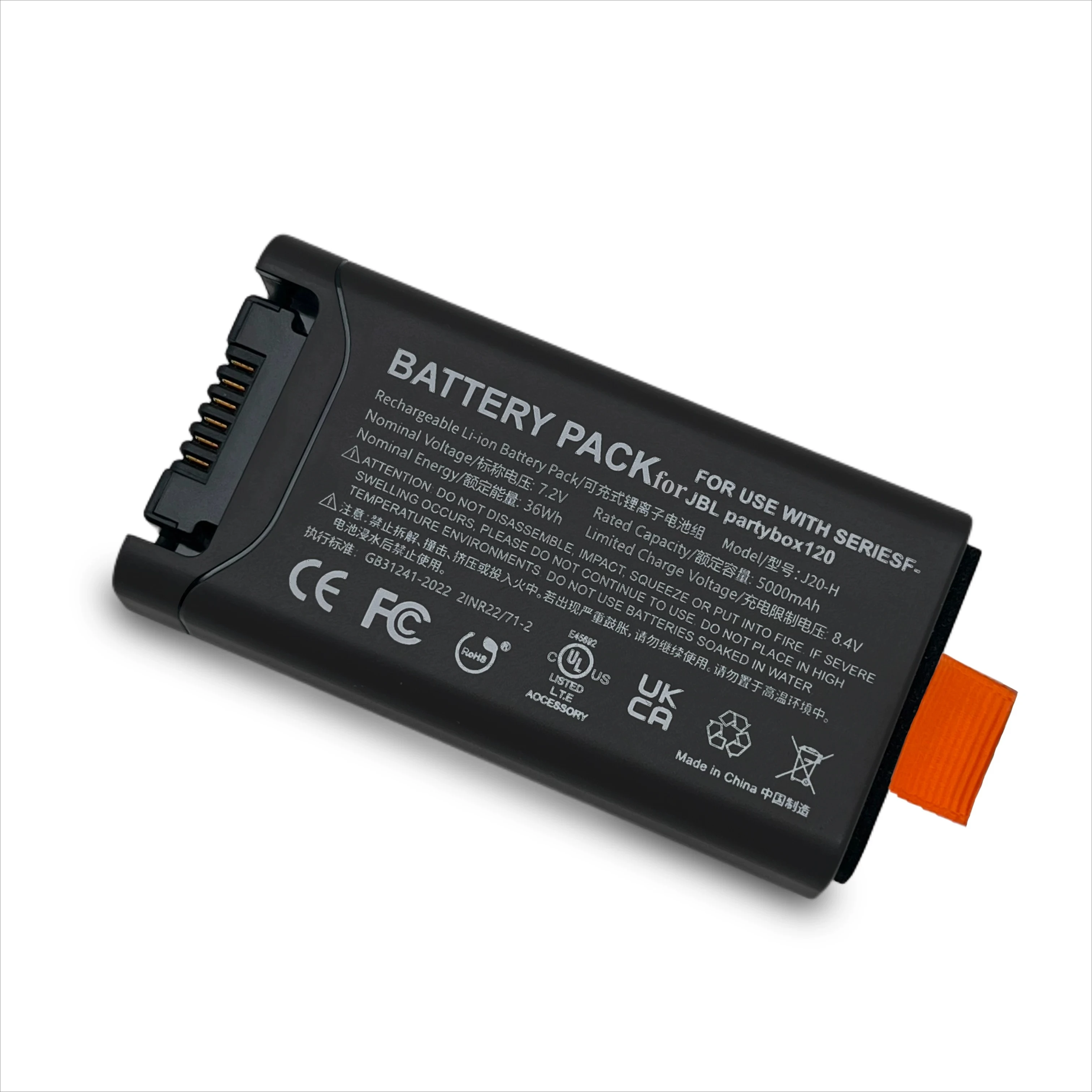 1-10pcs J20-H for JBL Partybox Club 120 Replacement 5000mAh Capacitor Integrated Circuit Speaker with Charging Part IC Chip