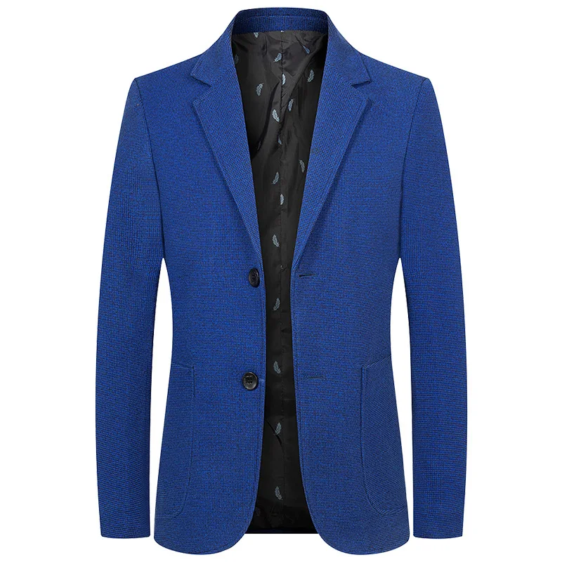 

Men Jacket Autumn New Turn Down Collar Long Sleeve Pocket Man Suit Coat Business Casual Non-ironing Anti-wrinkle Male Blazer