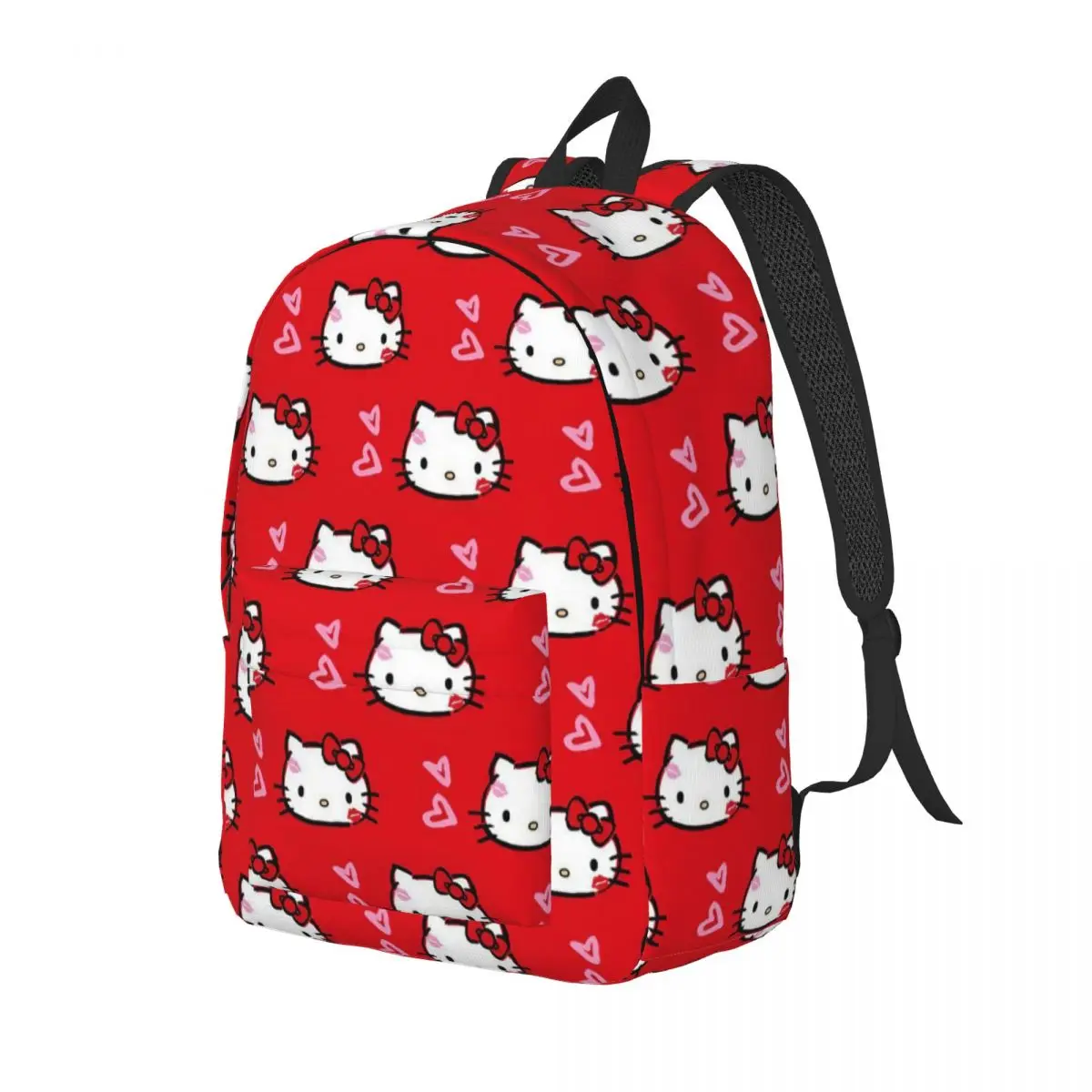 Hello Kitty Sanrio Kawaii Teenage Backpack Lightweight Student Hiking Travel Daypack for Men Women Laptop Canvas Bags